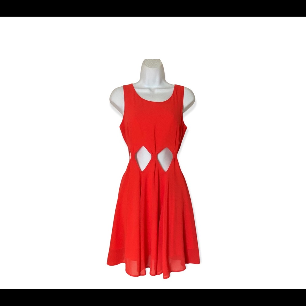 L’atiste Orange Dress with Cutouts